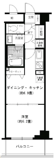 NTPRレジデンス菊名 204 間取り図