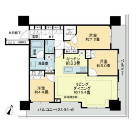アルファグランデ千桜タワー 11階 間取り図