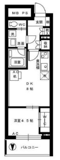 デュオ・スカーラ新宿 7階 間取り図