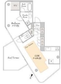 LUMIEC suite AZABUJUBAN (ルミークスイート麻布十番) 401 間取り図