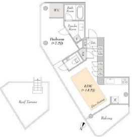 LUMIEC suite AZABUJUBAN (ルミークスイート麻布十番) 901 間取り図