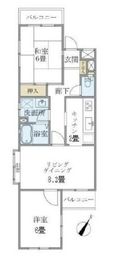 クレールベール碑文谷 104 間取り図