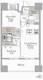 グランカーサ町屋 1301 間取り図