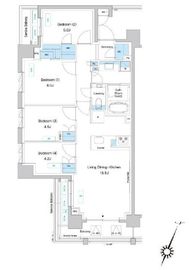 プレディアコート鷺沼 103 間取り図