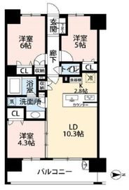 パレステージ本厚木 10階 間取り図