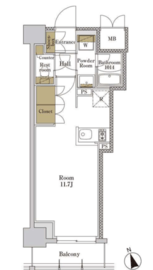 RJRプレシア大森北 610 間取り図
