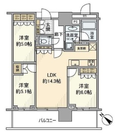 ブランズタワー豊洲 36階 間取り図