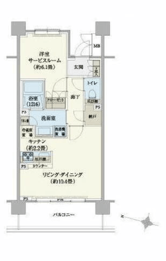 リージア経堂テラスガーデン 417 間取り図