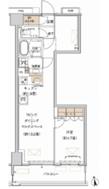 プライムネクサス大森北 414 間取り図