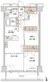 プライムネクサス大森北 406 間取り図