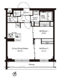 アーバンパーク方南町Ⅱ 206 間取り図