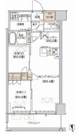 プライムネクサス大森北 430 間取り図
