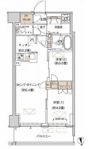 プライムネクサス大森北 429 間取り図