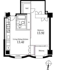 ハンドレッドステイレジデンス 1208 間取り図