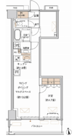 プライムネクサス大森北 814 間取り図