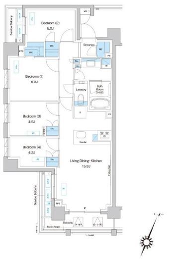 プレディアコート鷺沼 505 間取り図