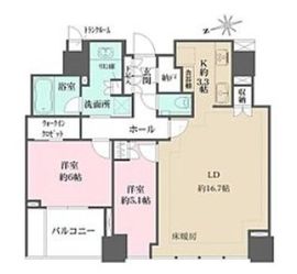 クラッシィタワー新宿御苑 26階 間取り図