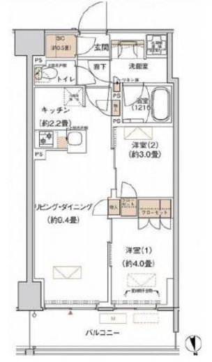 プライムネクサス大森北 437 間取り図
