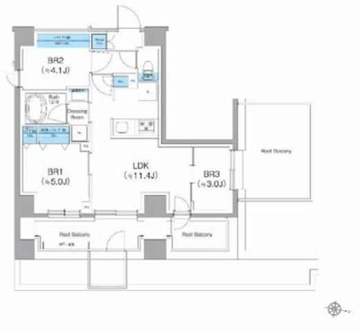 クレヴィアリグゼ西馬込 607 間取り図