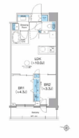 クレヴィアリグゼ西馬込 605 間取り図