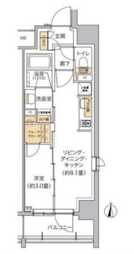 リビオメゾン東池袋 503 間取り図