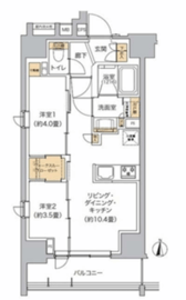 リビオメゾン東池袋 1202 間取り図