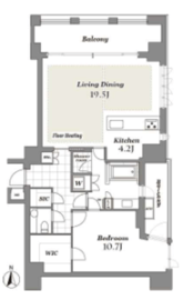 THE CONOE三田綱町 408 間取り図
