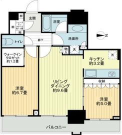 クレストタワー品川シーサイド 22階 間取り図
