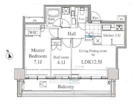 クラッシィタワー新宿御苑 8階 間取り図