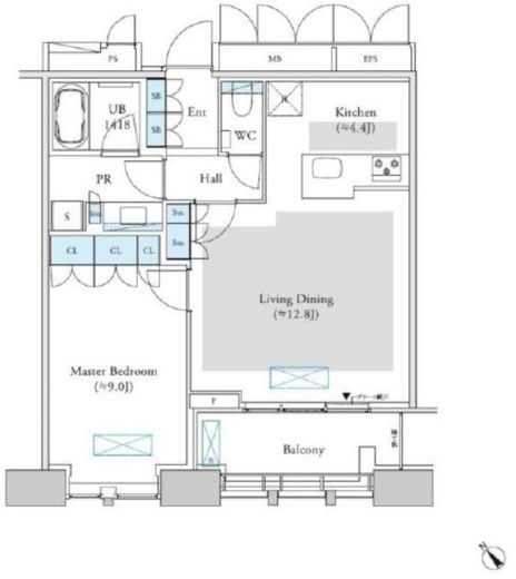Dマークス西新宿タワー 23階 間取り図