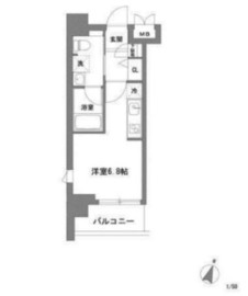TLRレジデンス川崎大師 205 間取り図