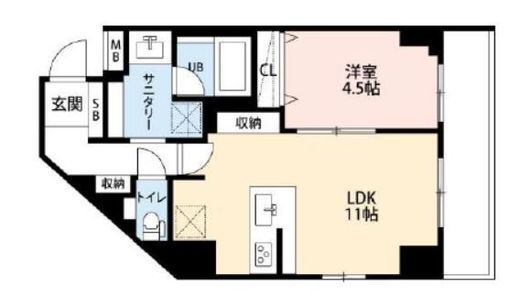 ミルーナヒルズD駒込 502 間取り図