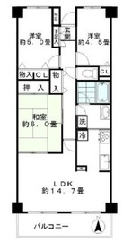 ジュネス 1階 間取り図