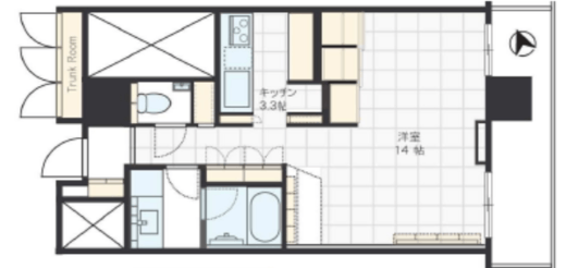 プリズムタワー 16階 間取り図
