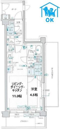 パレステージ横浜十日市場 6階 間取り図