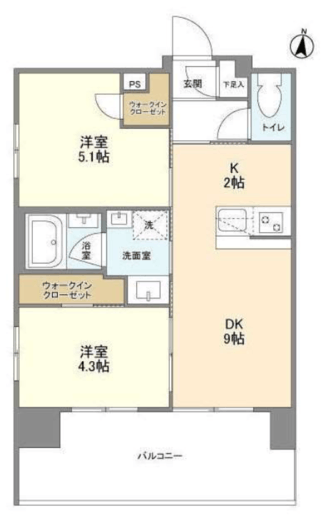 リテラス三ノ輪 801 間取り図