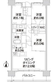パークホームズ亀有ガーデンズコート 2階 間取り図
