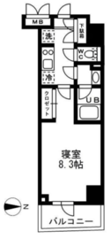 レジディア亀戸 1210 間取り図