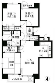 パークハイム牛込 2階 間取り図