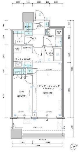 パークタワー勝どきミッド/サウス 8階 間取り図