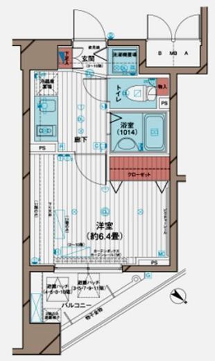 メインステージ五反田駅前 3階 間取り図