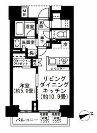 パークリュクス市谷薬王寺 3階 間取り図
