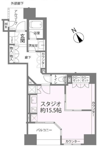 アルス横浜ベイアドレス 6階 間取り図