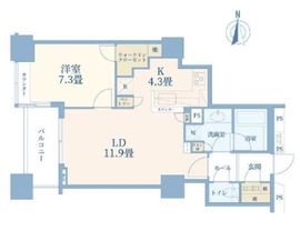 ラグナタワー 2階 間取り図