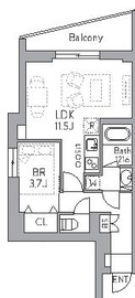 クラリティア都立大学 207 間取り図