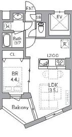 クラリティア都立大学 202 間取り図