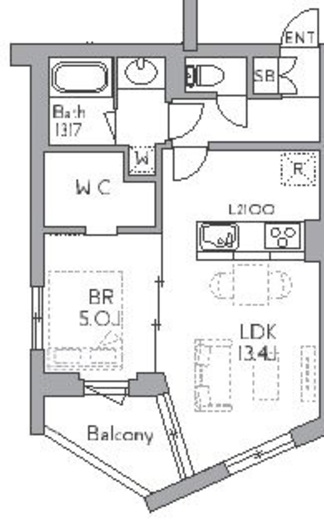クラリティア都立大学 401 間取り図