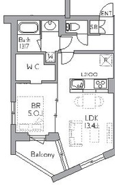 クラリティア都立大学 401 間取り図