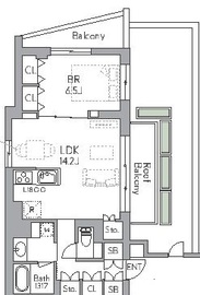 クラリティア都立大学 405 間取り図