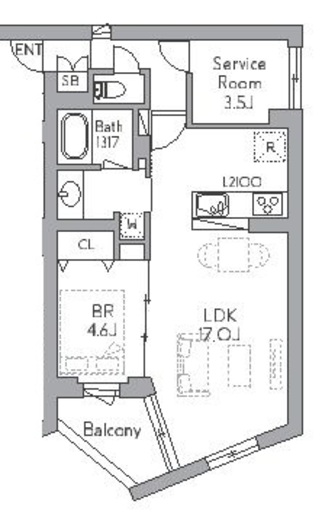 クラリティア都立大学 205 間取り図